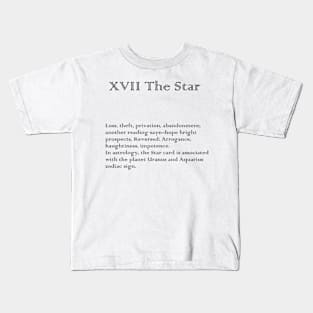 The Star Tarot Arcana meaning Kids T-Shirt